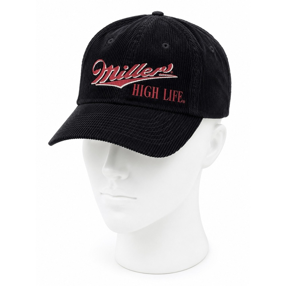VTG Miller High Life Beer Corduroy Snapback Hat Cap Adjustable